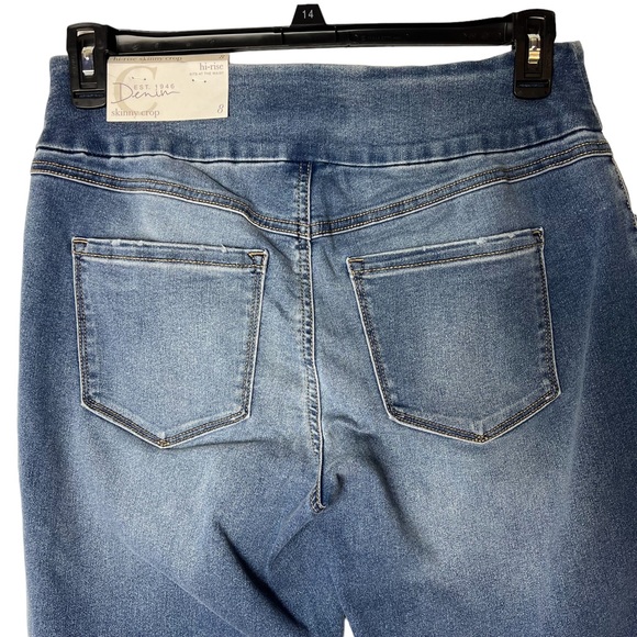 #272 ☑️EST. 1946 Denim Hi-Rise Skinny Crop Medium Denim Wash Capris Jeans - Picture 5 of 12